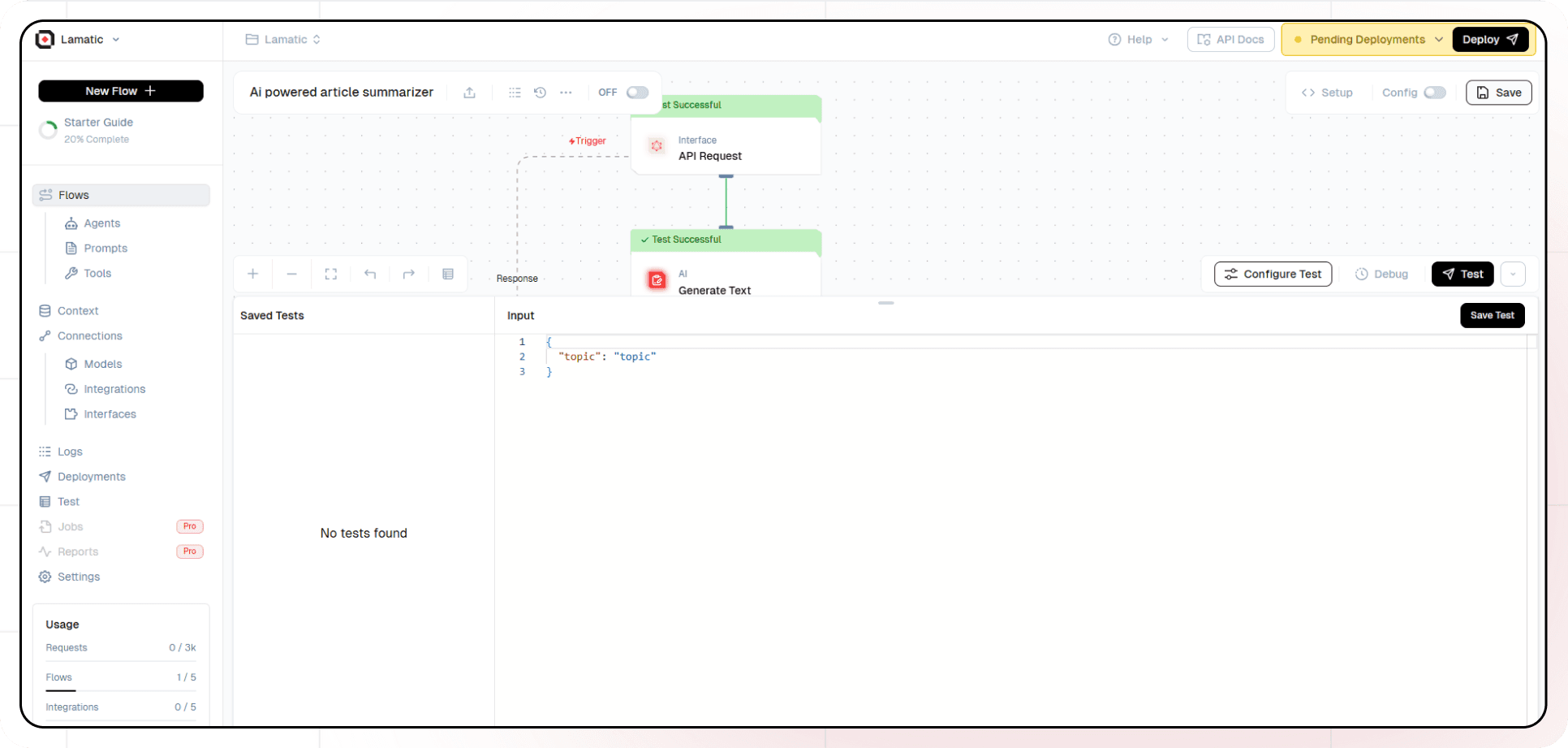 Flow Test