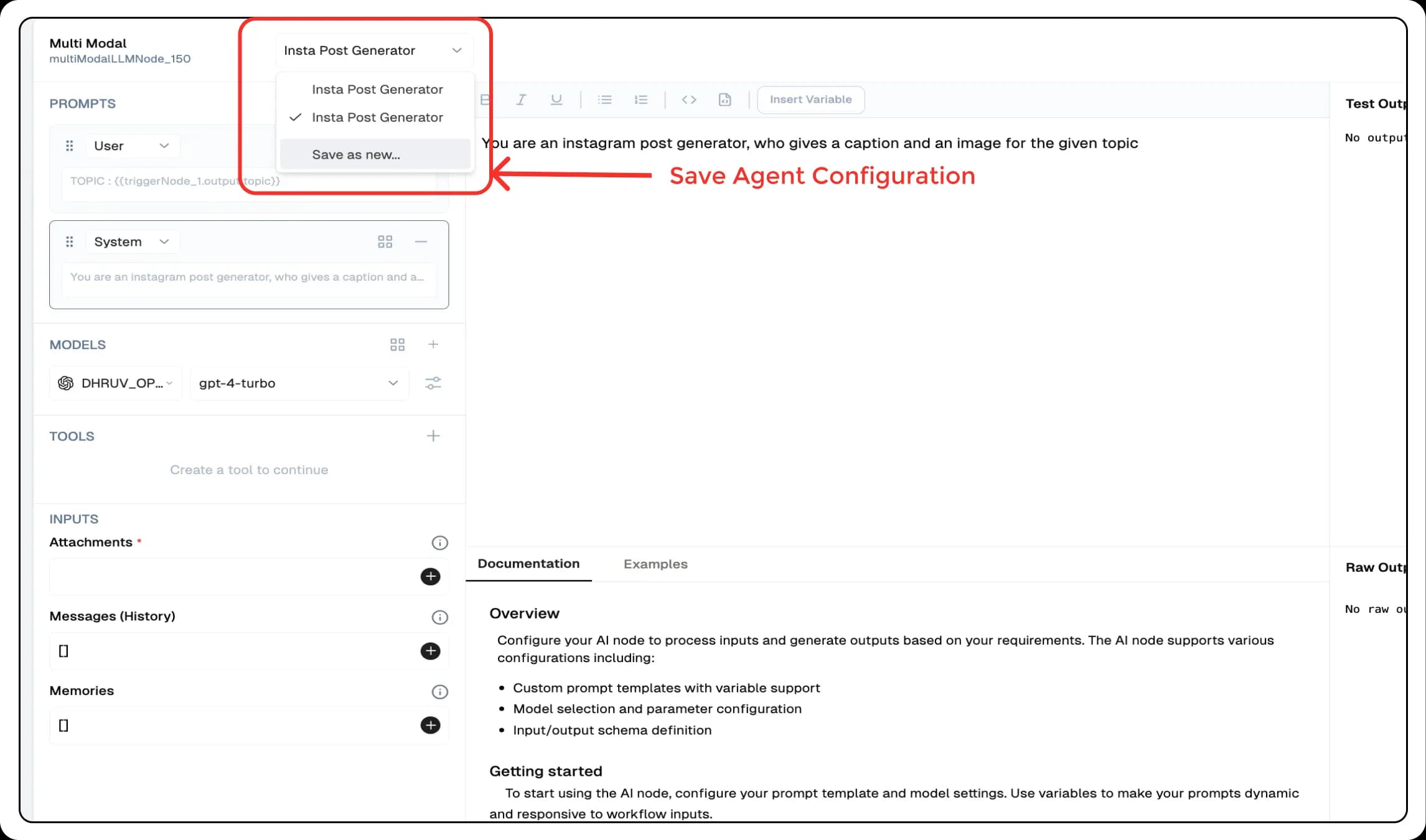 Save Configuration